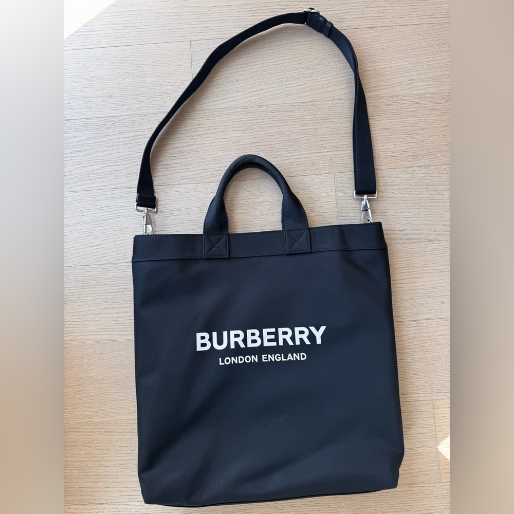 Nylon Burberry Tote 
14in Wide x 14 in long